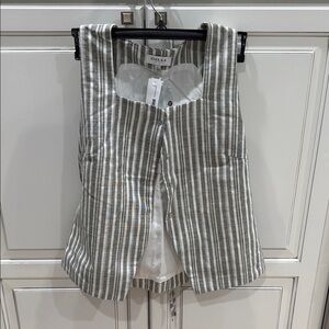 Gilly Striped light green and White Vest